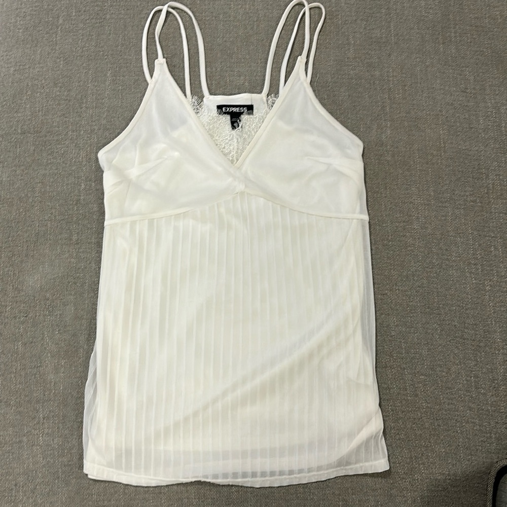 Express XS White Lace Dressy Camisole